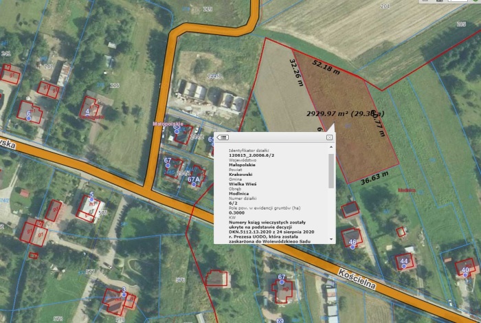 Działka na sprzedaż w Wielka Wieś Modlnica Kościelna o powierzchni 3000 mkw