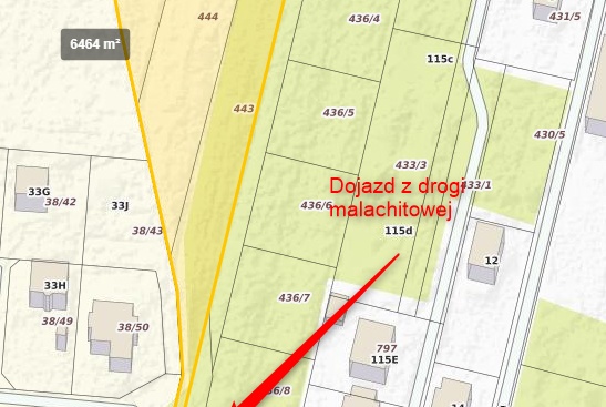 Działka na sprzedaż w Lesznowola Łazy Malachitowa o powierzchni 6466 mkw